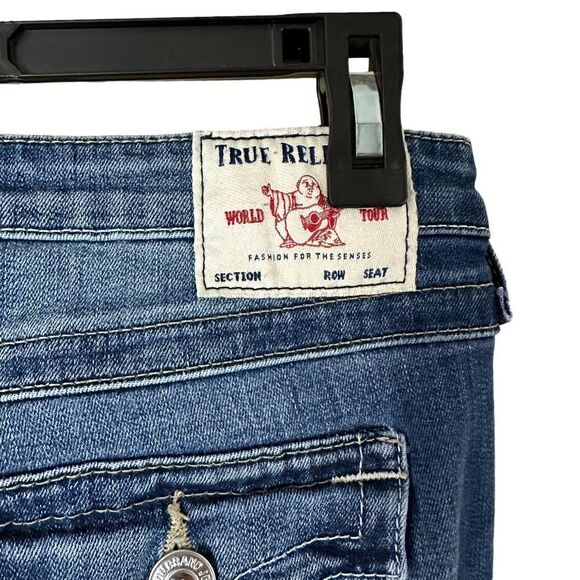 True Religion Halle Capri Distressed Jeans Size 29 - Picture 7 of 10